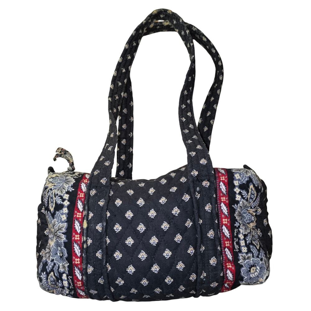 Vintage Y2k Coquette Retired Vera Bradley Classic Black Pattern 100 Handbag